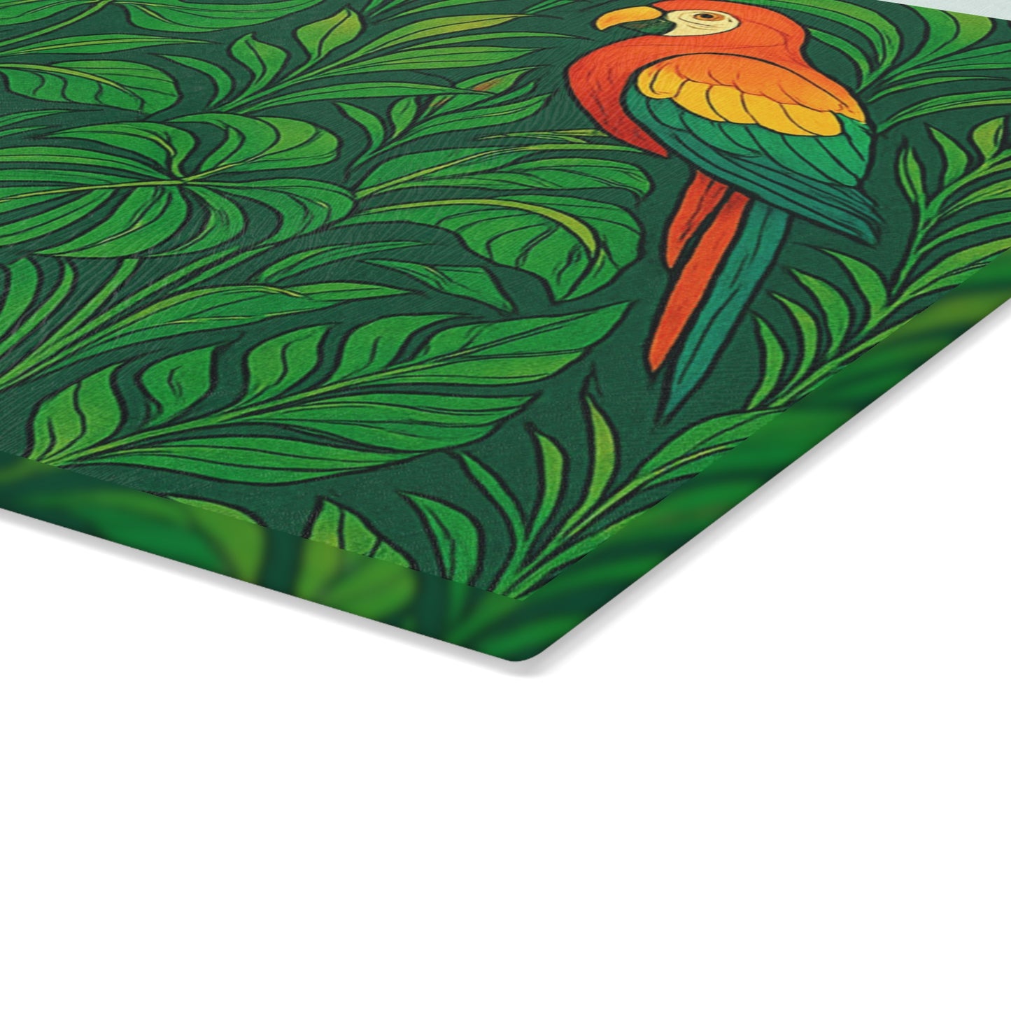 Glass Cutting Board, 2 sizes - Parrot Family