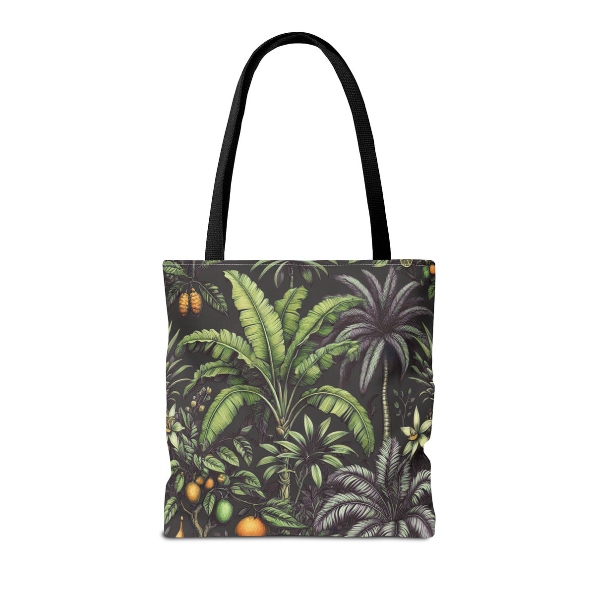 Tropical Fruit/Black Tote Bag - 3 Sizes