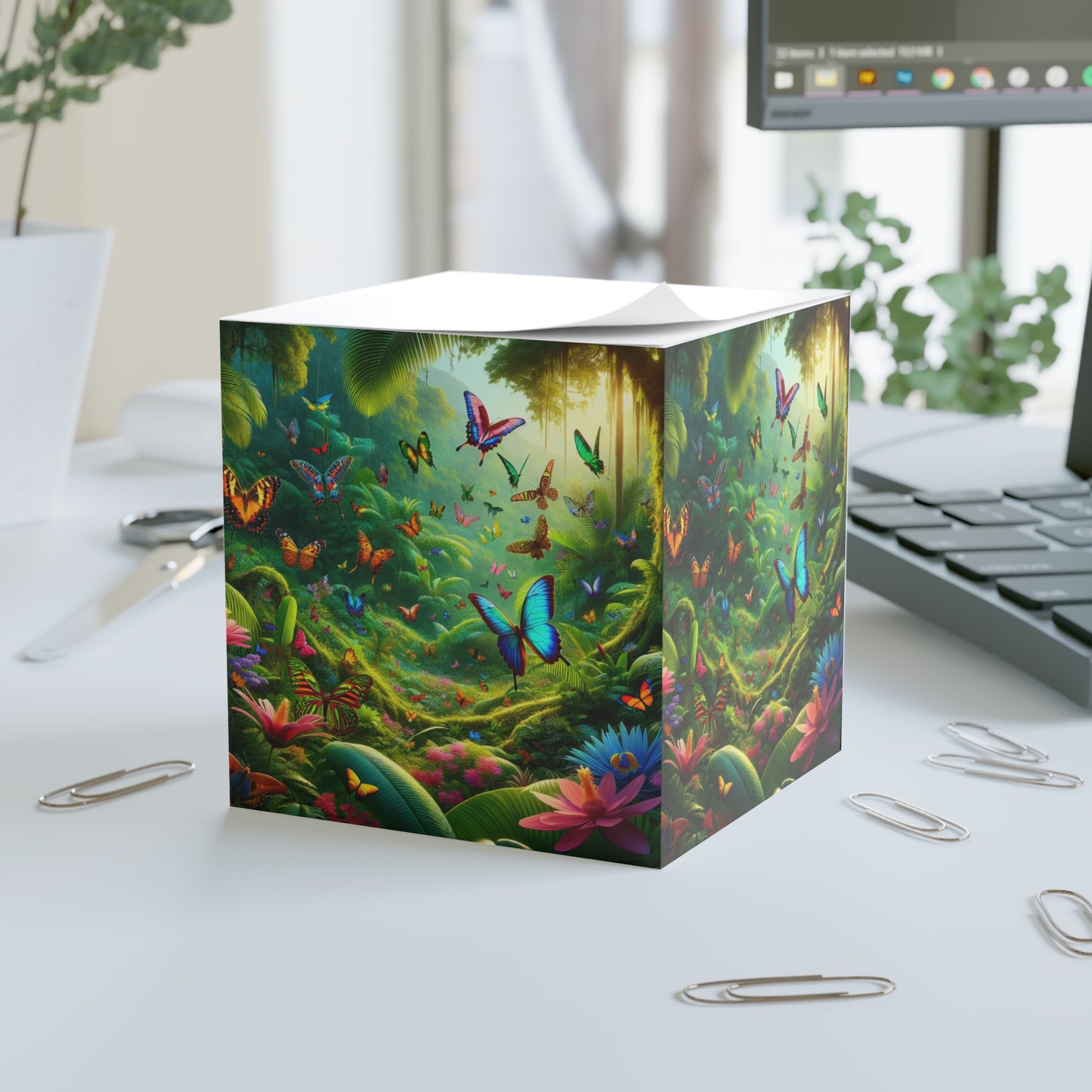 Note Cube - Butterflies in the Dell