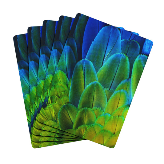 Poker Playing Cards - Shimmering Peacock Plumes