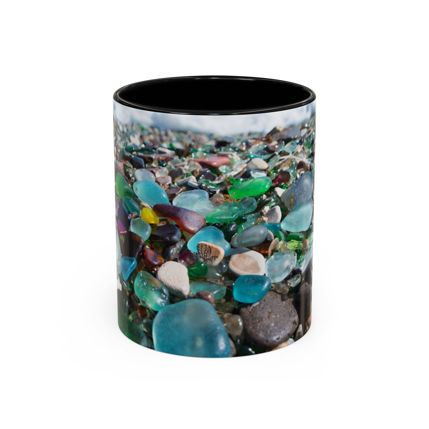 Coastal Accent Coffee Mug | Sea-Inspired Drinkware / Beach Glass Along Shoreline