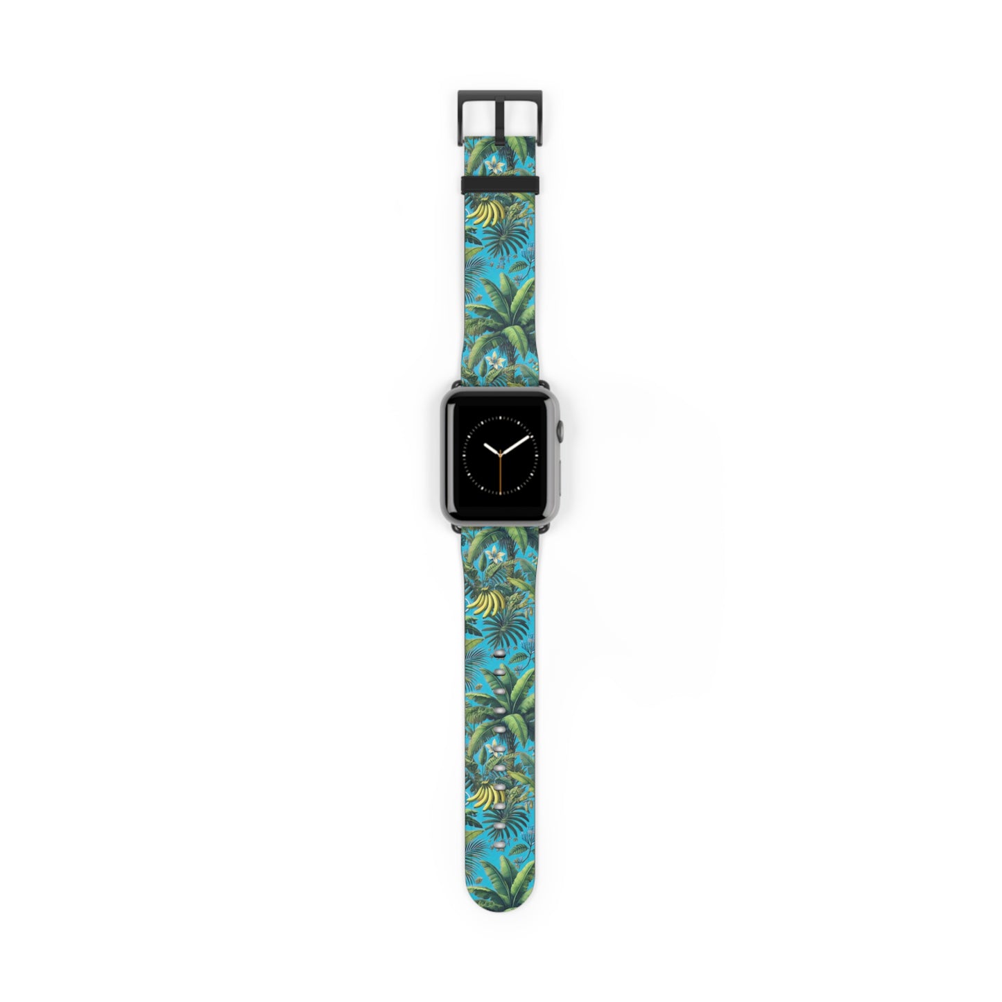 Apple Watch Band - Palms and More Tropical Fruit, Aqua Blue