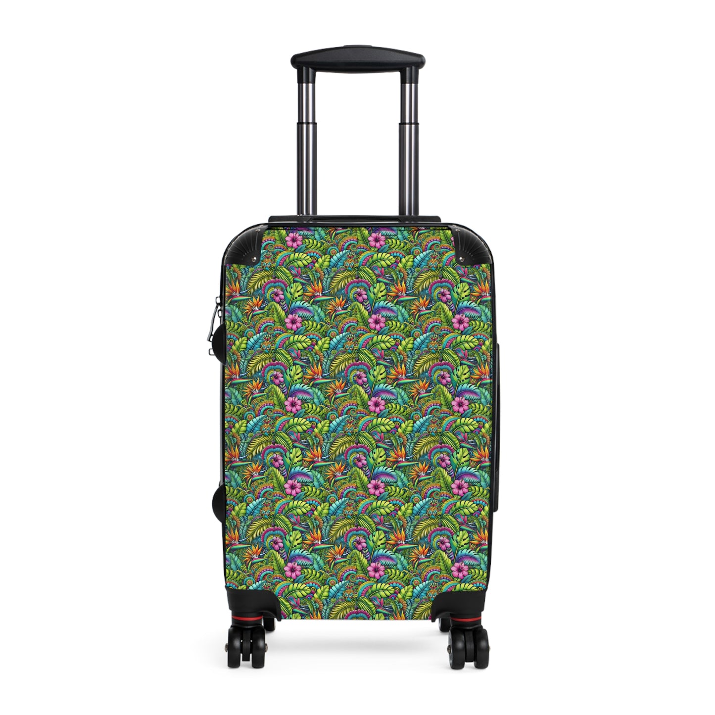 Tropical Suitcase - Stylish Travel Luggage for Adventurers / Rainforest Blooms
