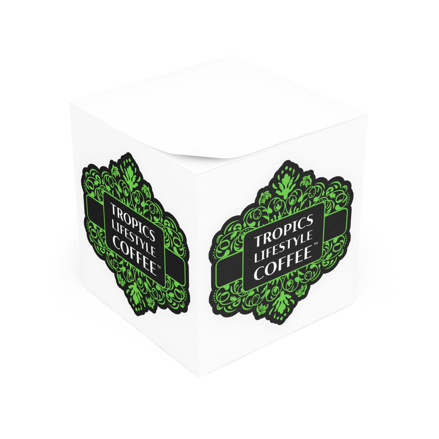 Note Cube - Tropics Lifestyle Coffee logo art