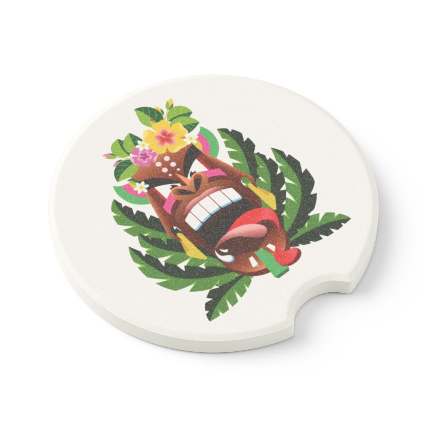 Soapstone Car Coaster - Tiki Boss Alelo