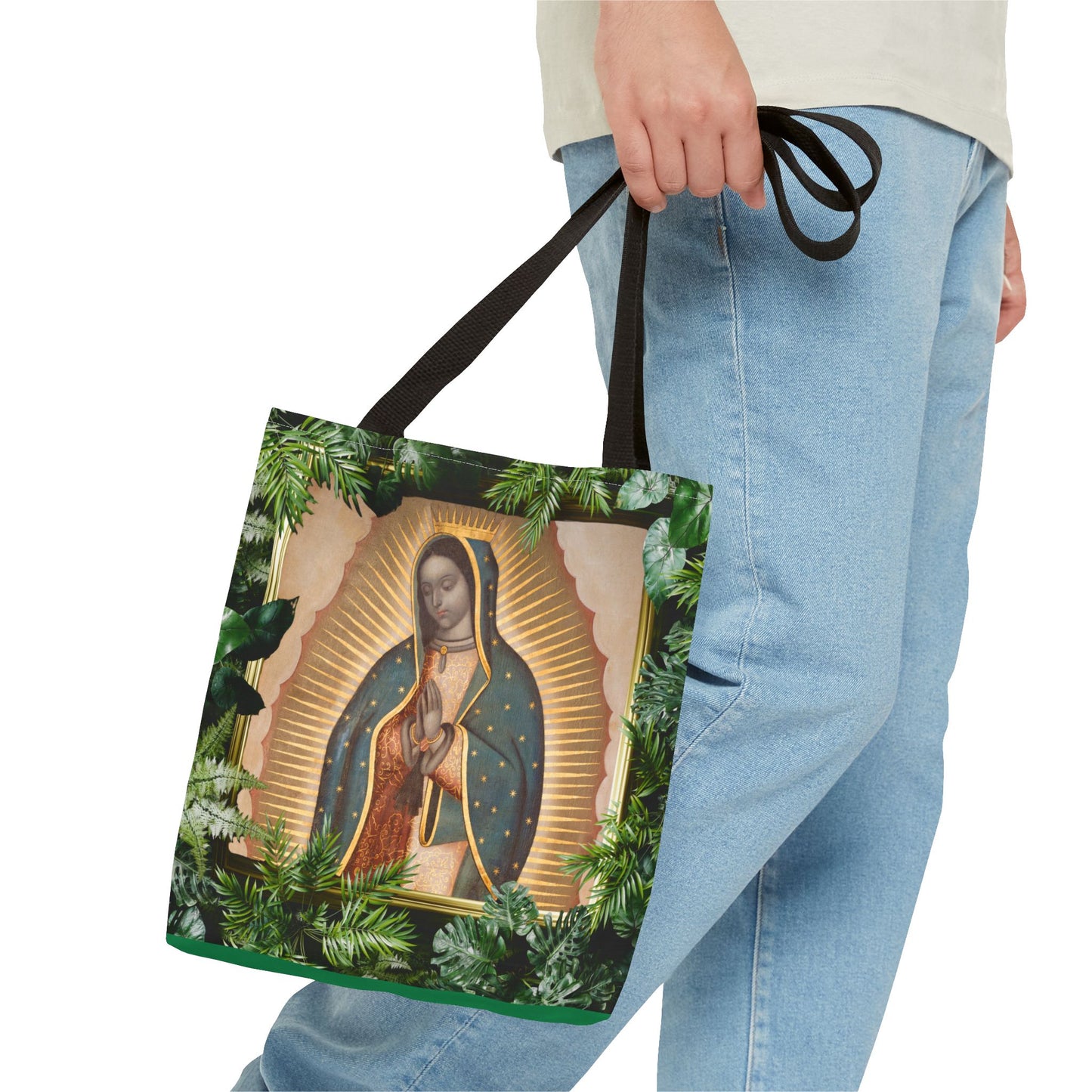 Religious Our Lady of Guadalupe Tropical Tote Bag - 3 Sizes