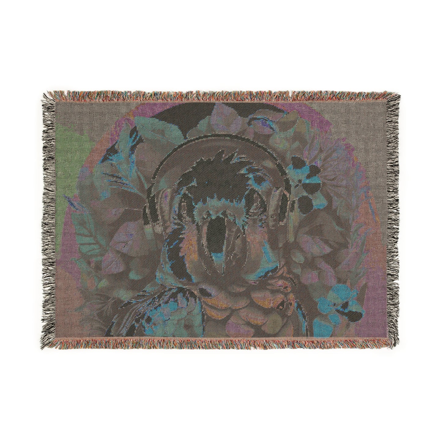 Woven Blanket, 3 Sizes - Tropical Home Decor / Rockin' Out Parrot