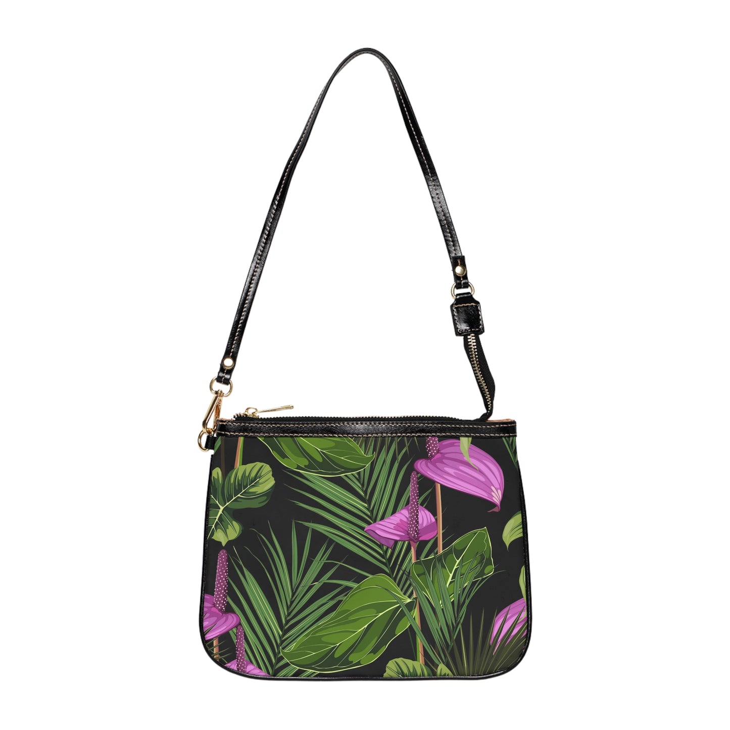 Anthurium and Palm / Tropical Floral Small Shoulder Bag - Stylish and Versatile Handbag