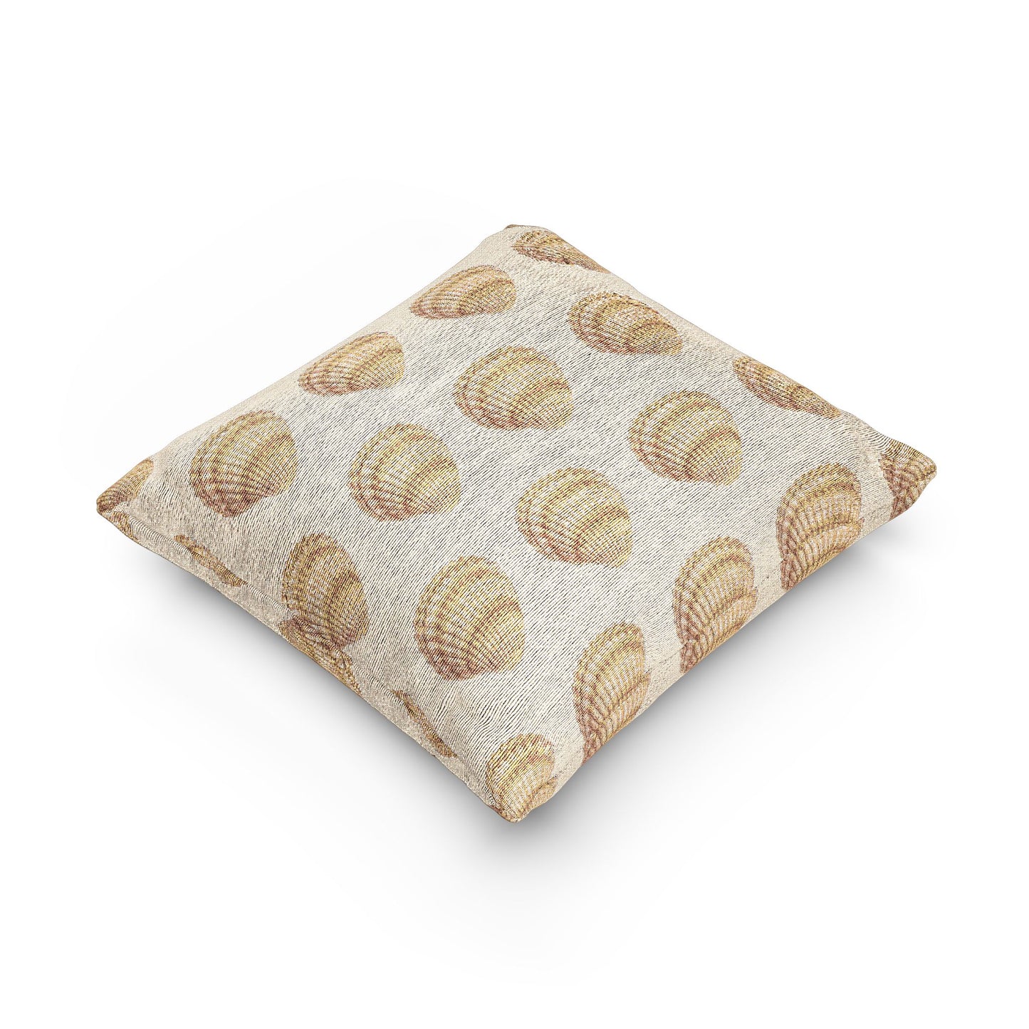 Woven Pillow, 17"W x 18"L - Lt. Orange Scallop