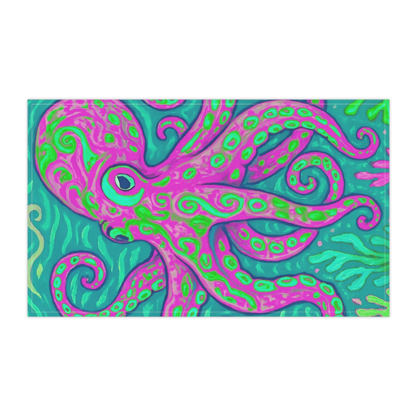 Tropical Tea Towels – Paradise Kitchen Decor / Purple Kraken Joe