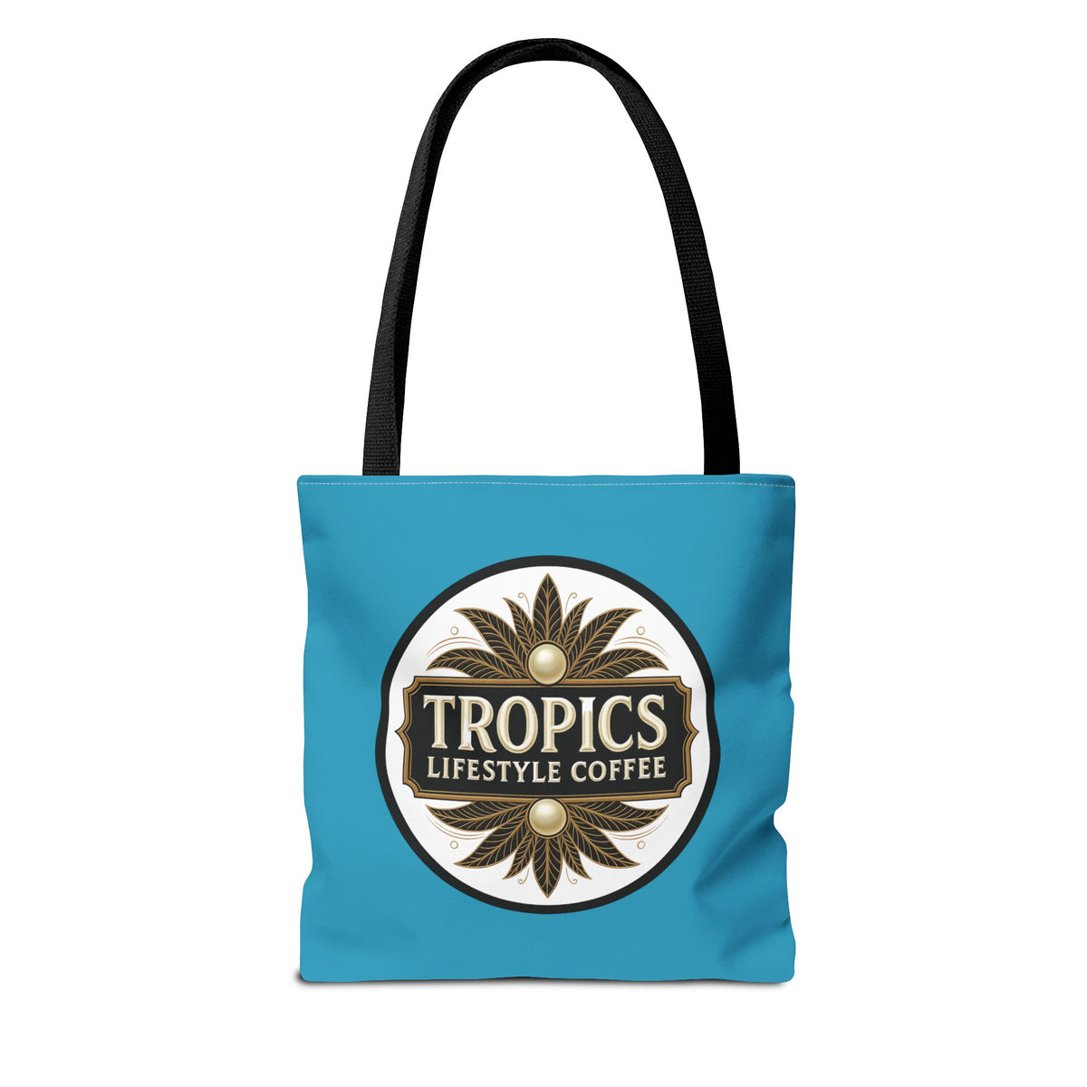 Tropics Lifestyle Coffee Tote Bag - 3 Sizes / Turquoise