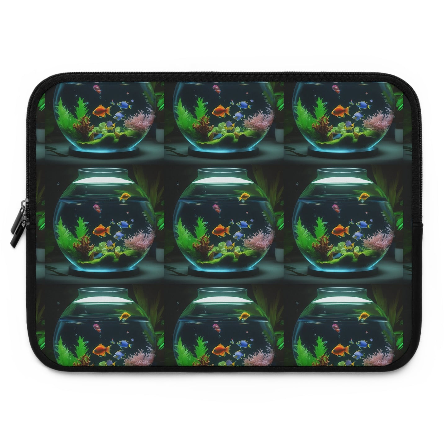 Tropical Laptop Sleeve, 5 Sizes - Perfect for Fish Lovers & Students / Tropical Fish Bowl #2