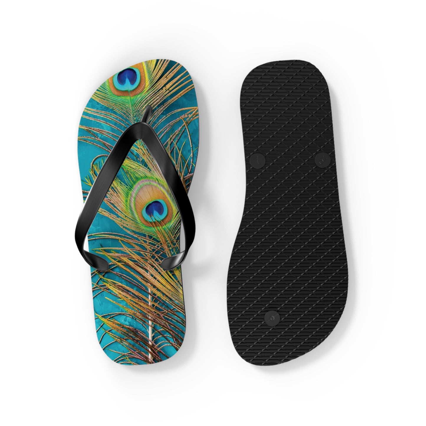 Flip Flops - Peacock Turquoise Glow