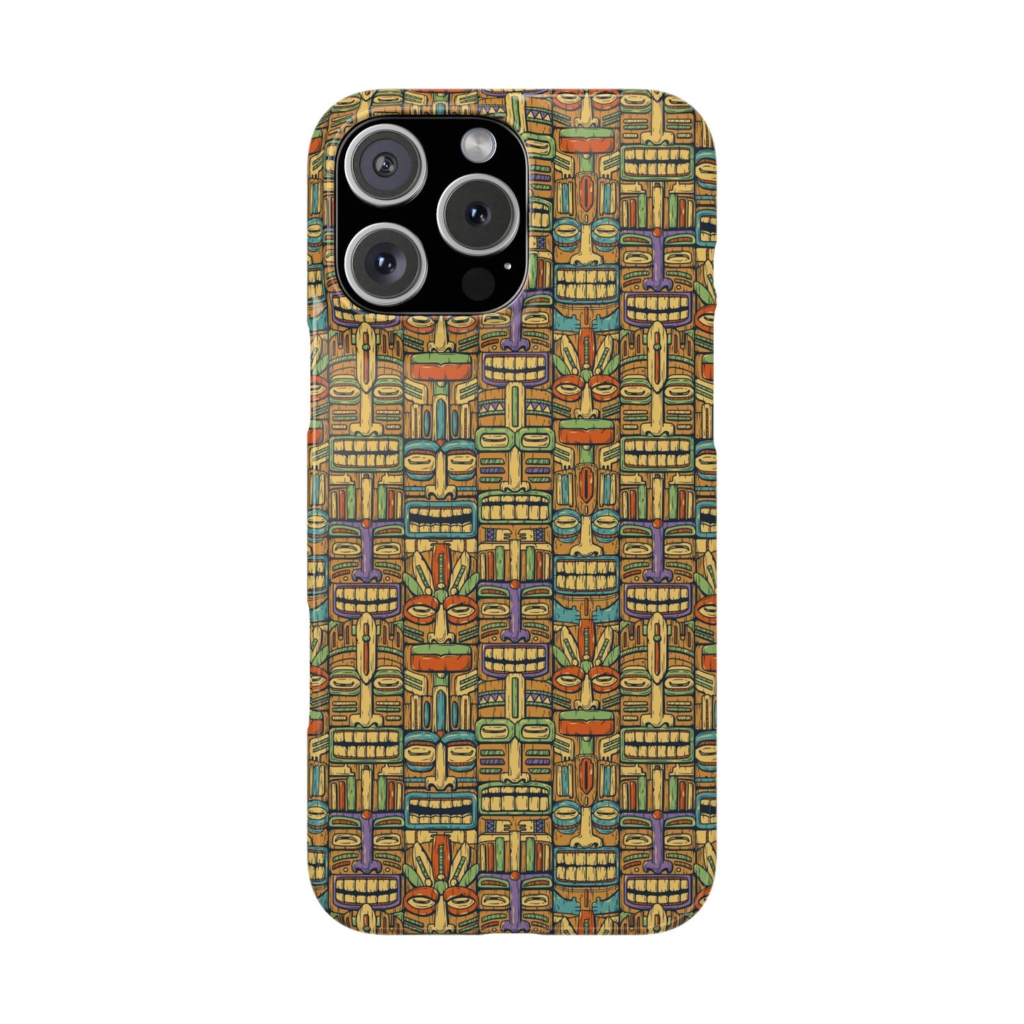 Slim Phone Cases - Colorful Tiki Party