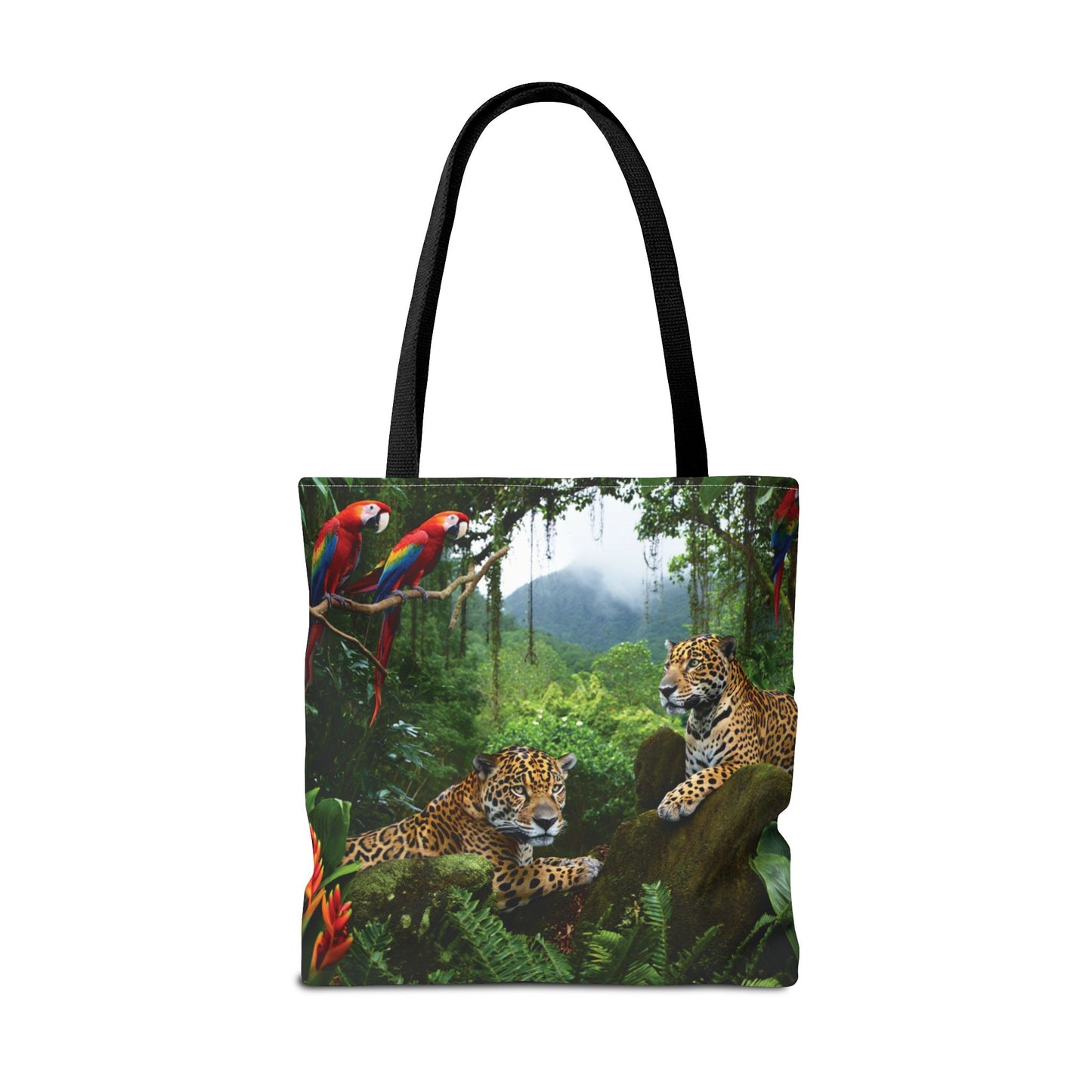 Jaguars and Parrots Tote Bag - 3 Sizes