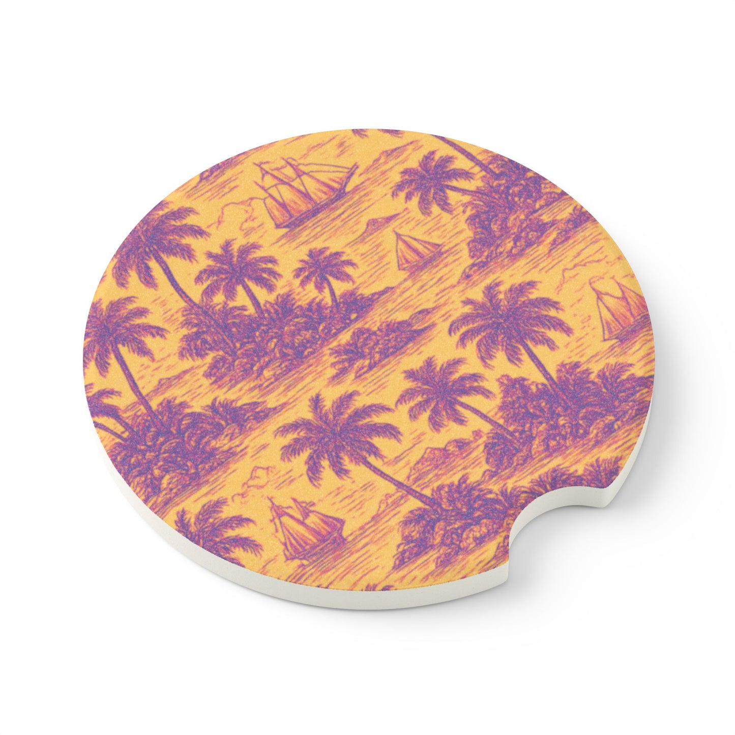 Soapstone Car Coaster - Faraway Toile/Pop