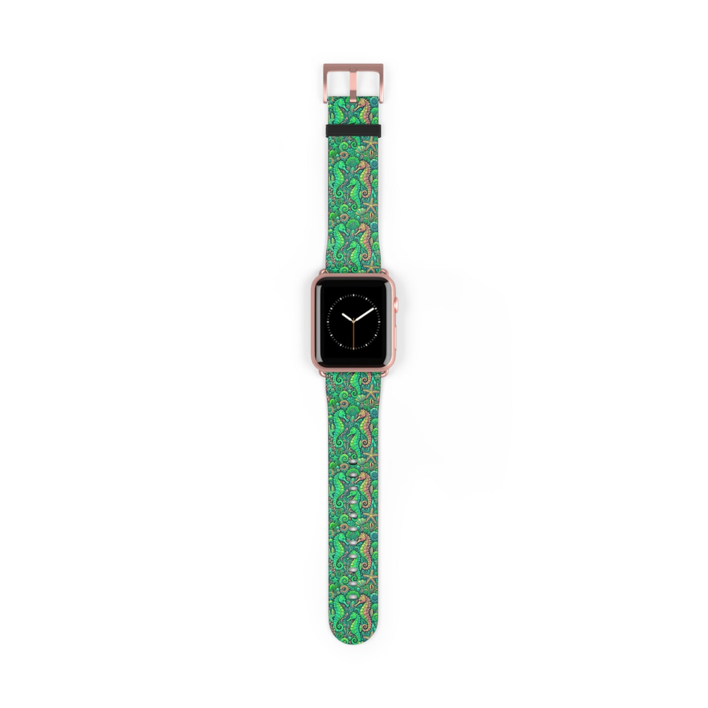 Apple Watch Band - Tropical Seahorse Trio, Lime Green