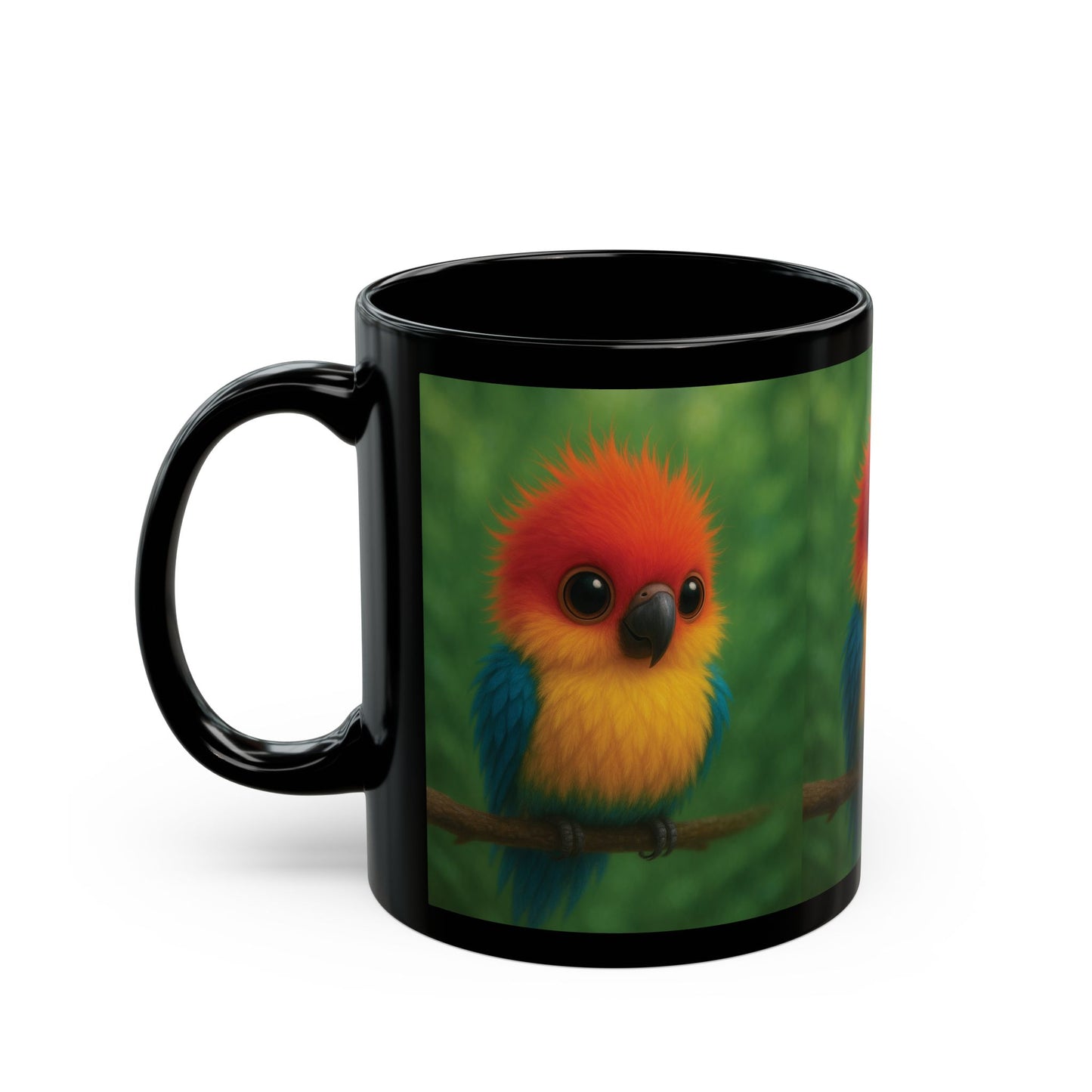 Black Coffee Mug - Baby Parrot