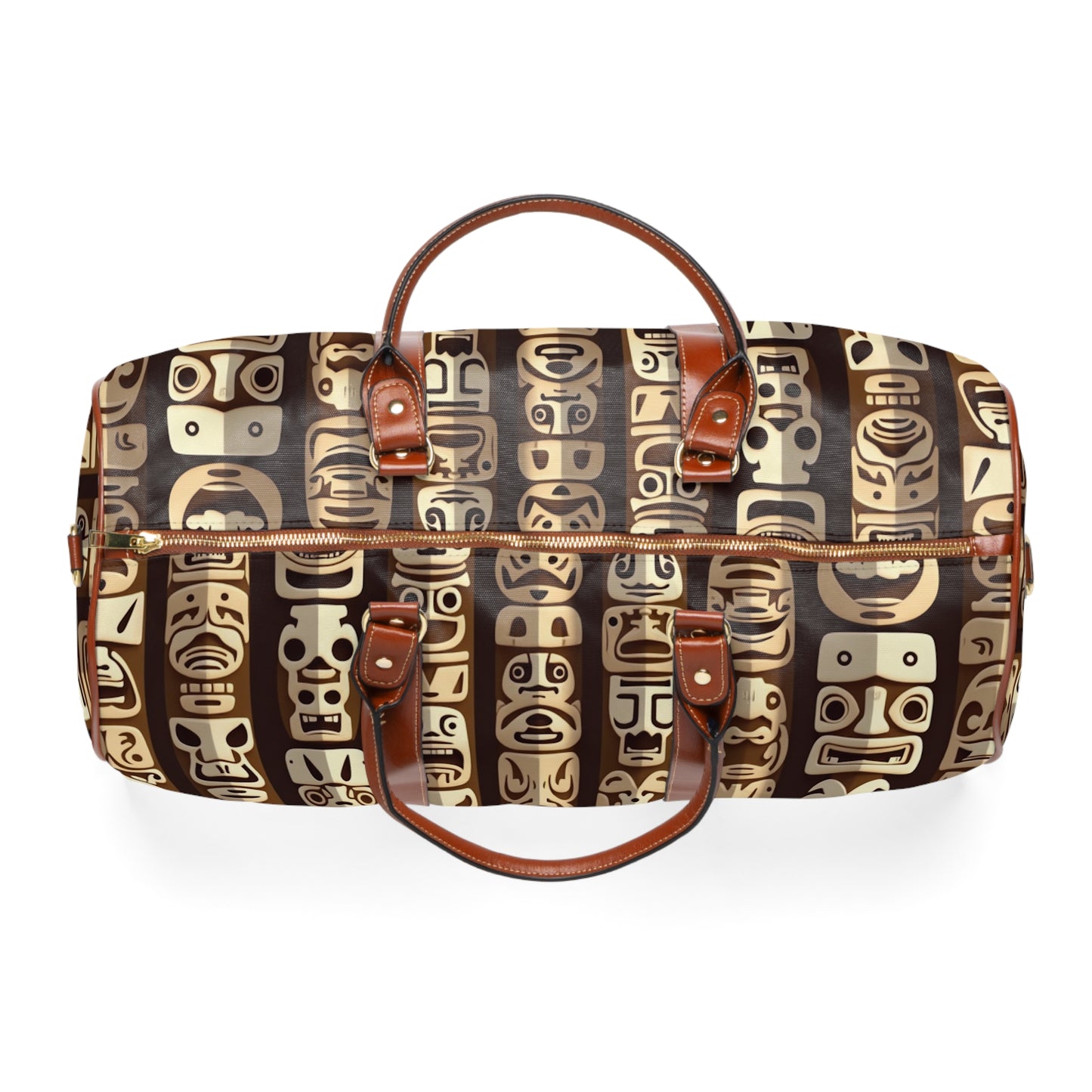 Tropical Waterproof Travel Bag - Perfect for Beach Getaways / Funny Tiki Totems