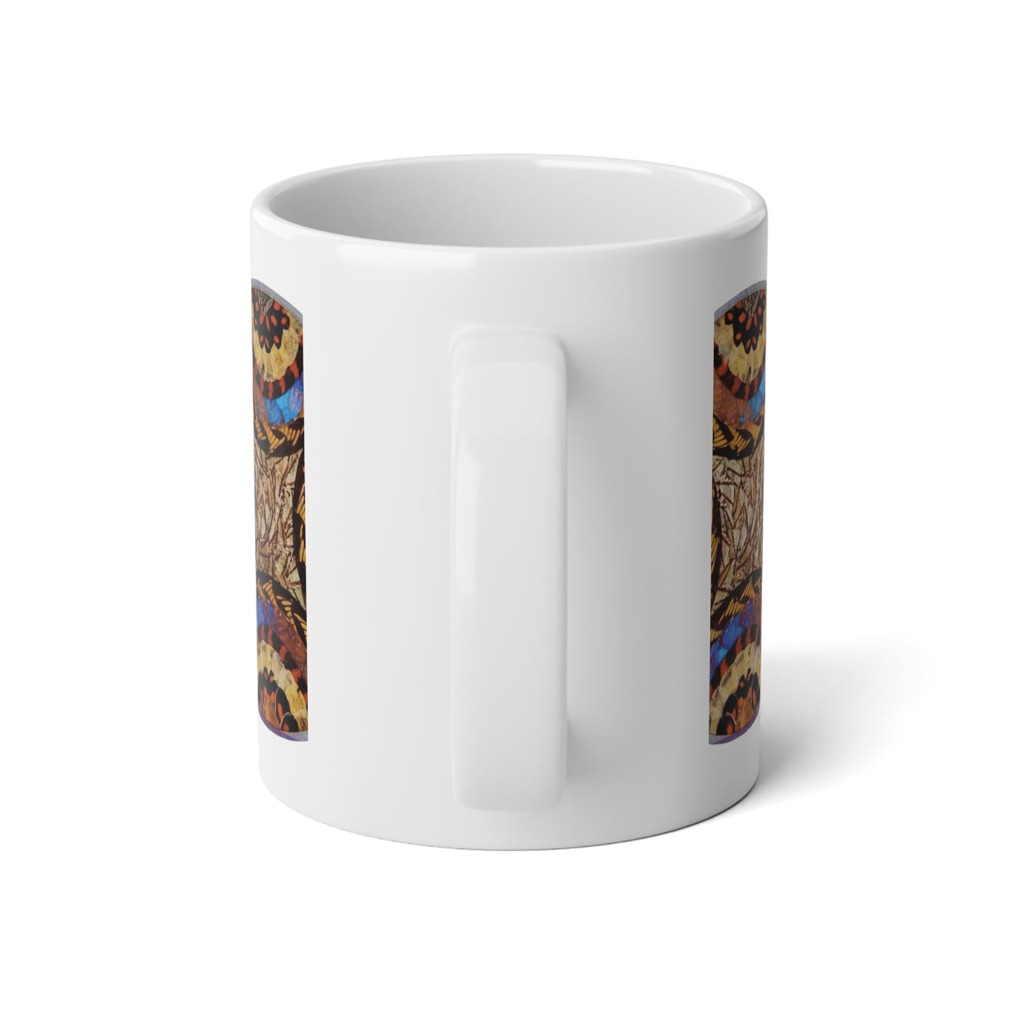 Jumbo Mug, 20oz, Real Morpho Brazil Butterfly Plate | Tropical Coffee Cup