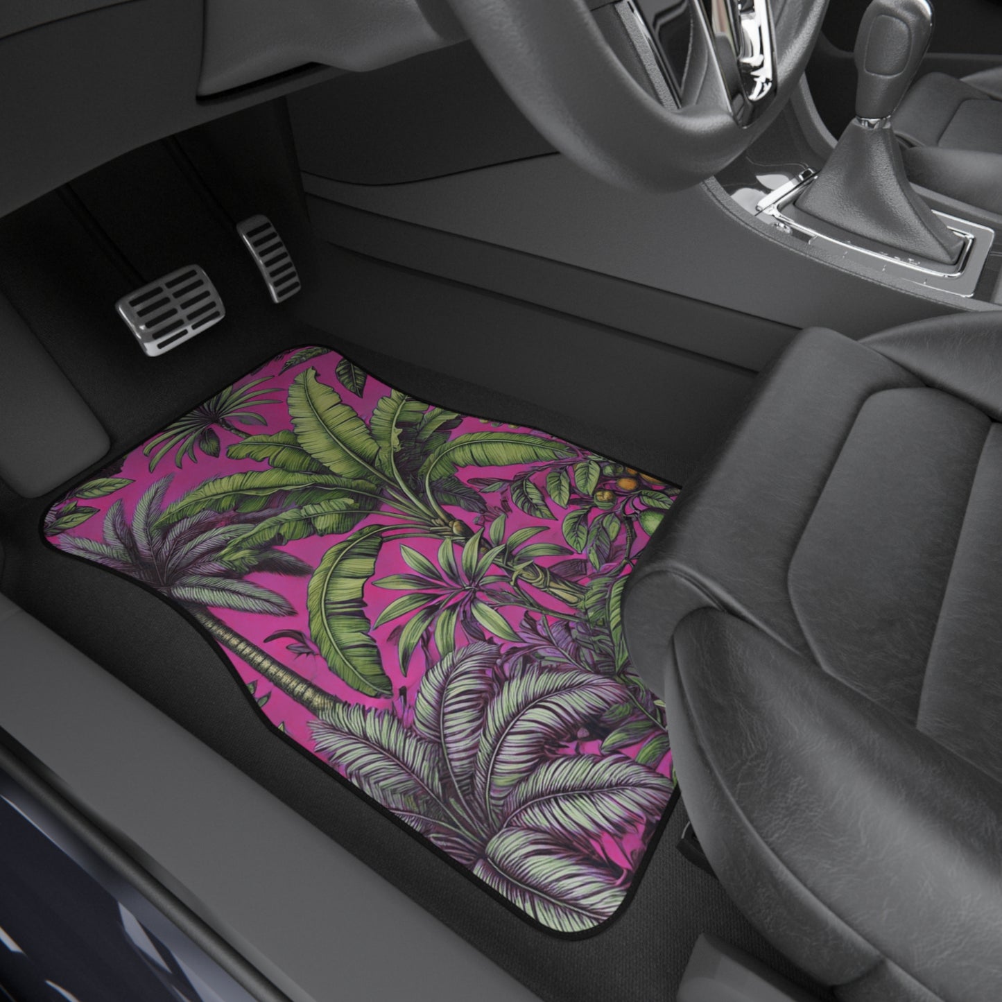 Tropical Fruit/Hot Pink Car Floor Mats - SET of 2