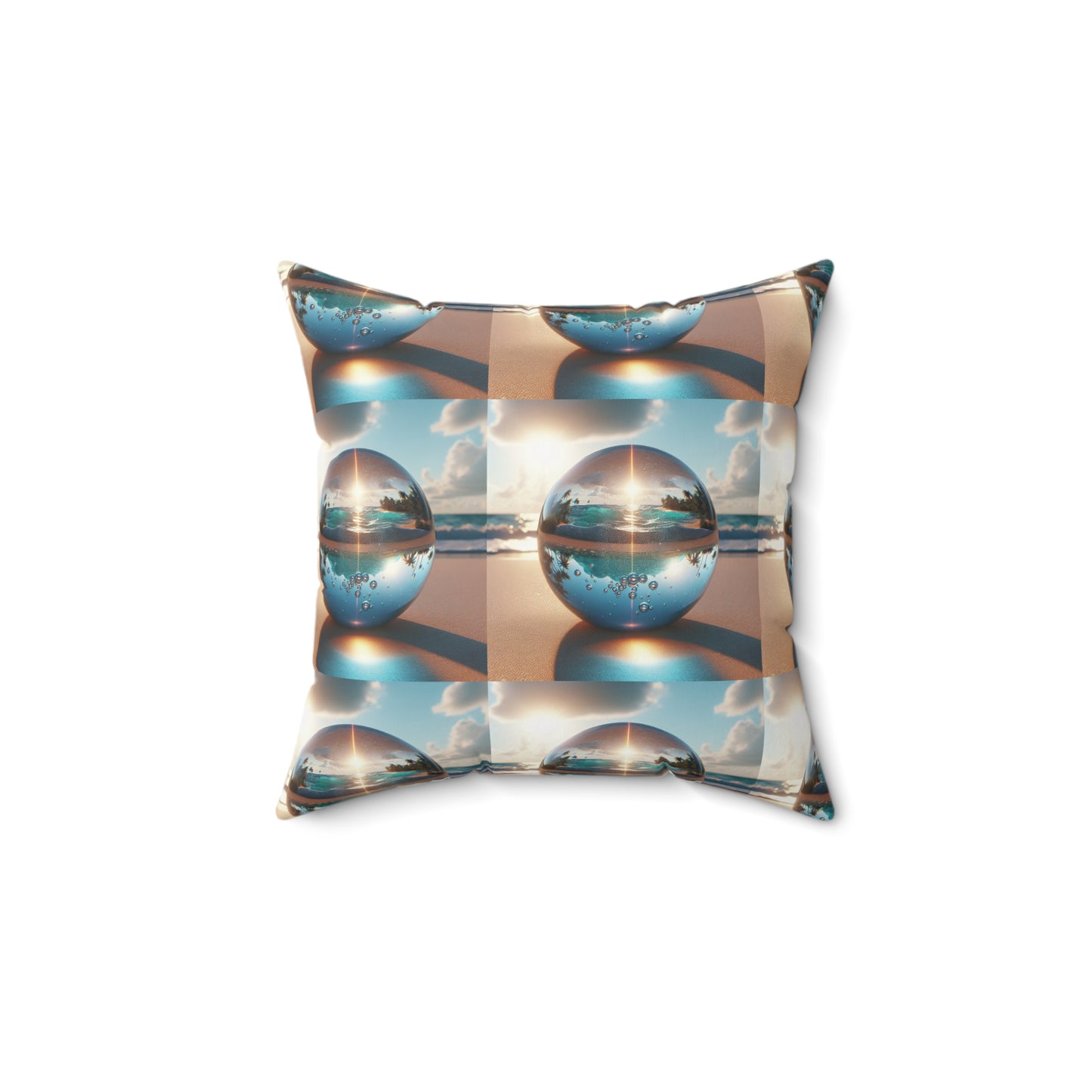 Decorative Pillow - Accent Cushion, 4 Sizes / Beach Illusion Ball