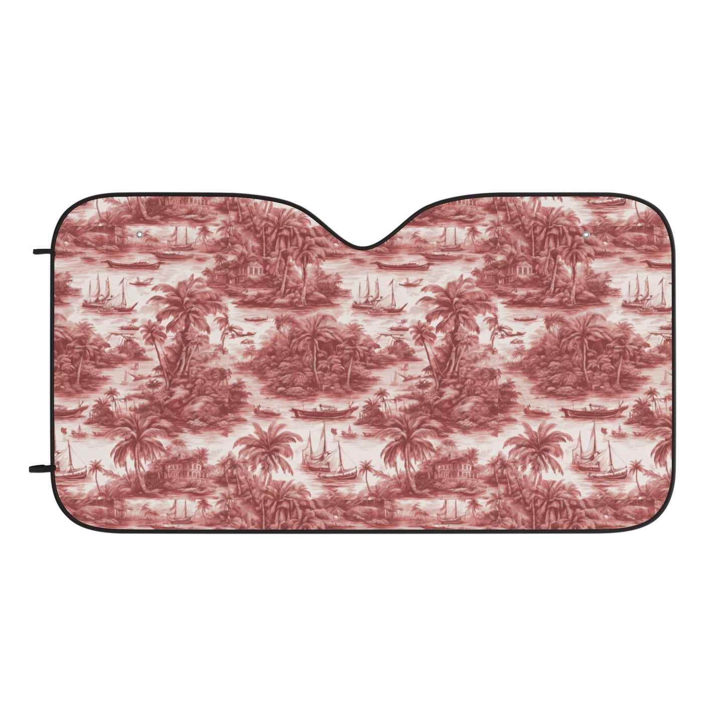 Tropical Car Sun Shades / Tropical Toile #1, Russet