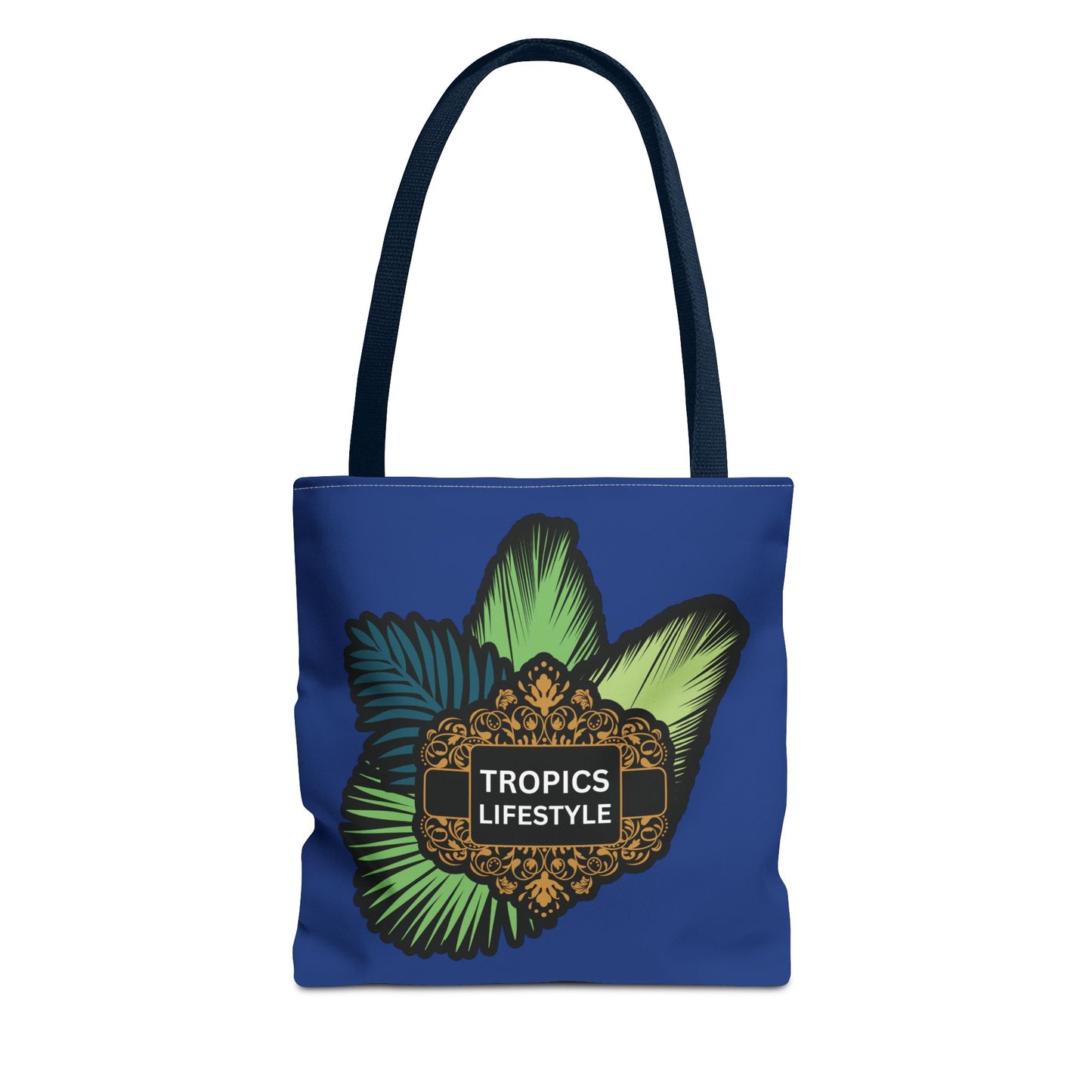 Elegant Tropics Lifestyle Logo Tote Bag - 3 Sizes, Dark Blue