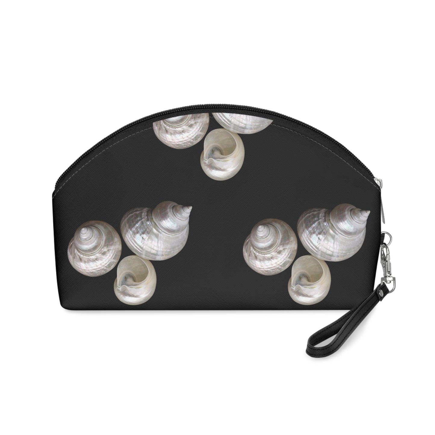 Makeup Bag - White Nautilus Trio, black