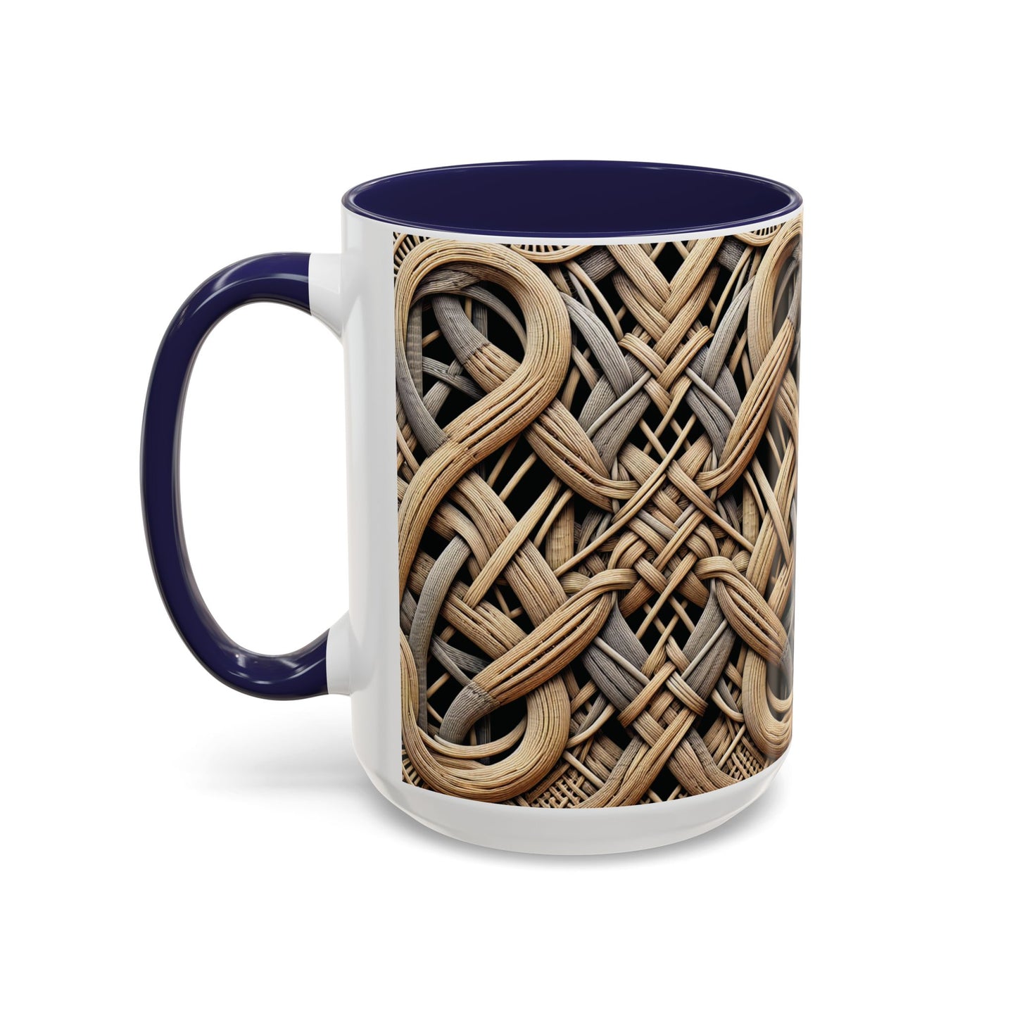 Accent Coffee Mug (11, 15oz), 8 Colors - Beach Wicker
