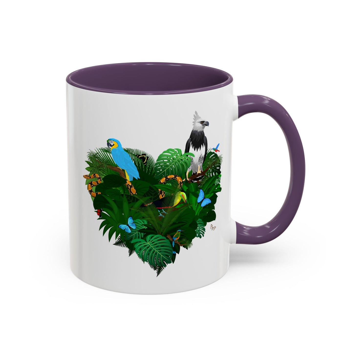 Accent Coffee Mug | Tropical-Inspired Drinkware / Rainforest Love