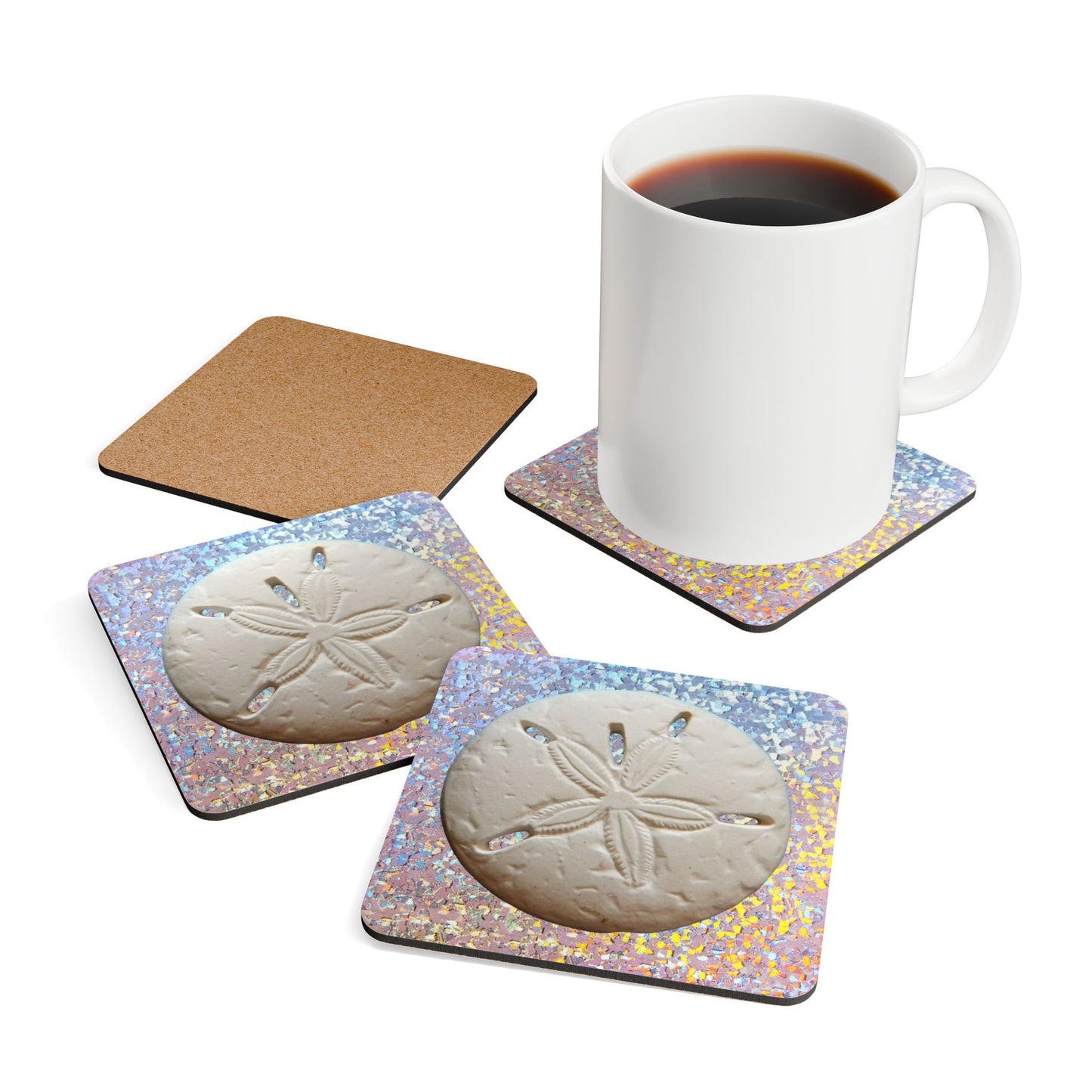 Coaster Set - Disco Sand Dollar