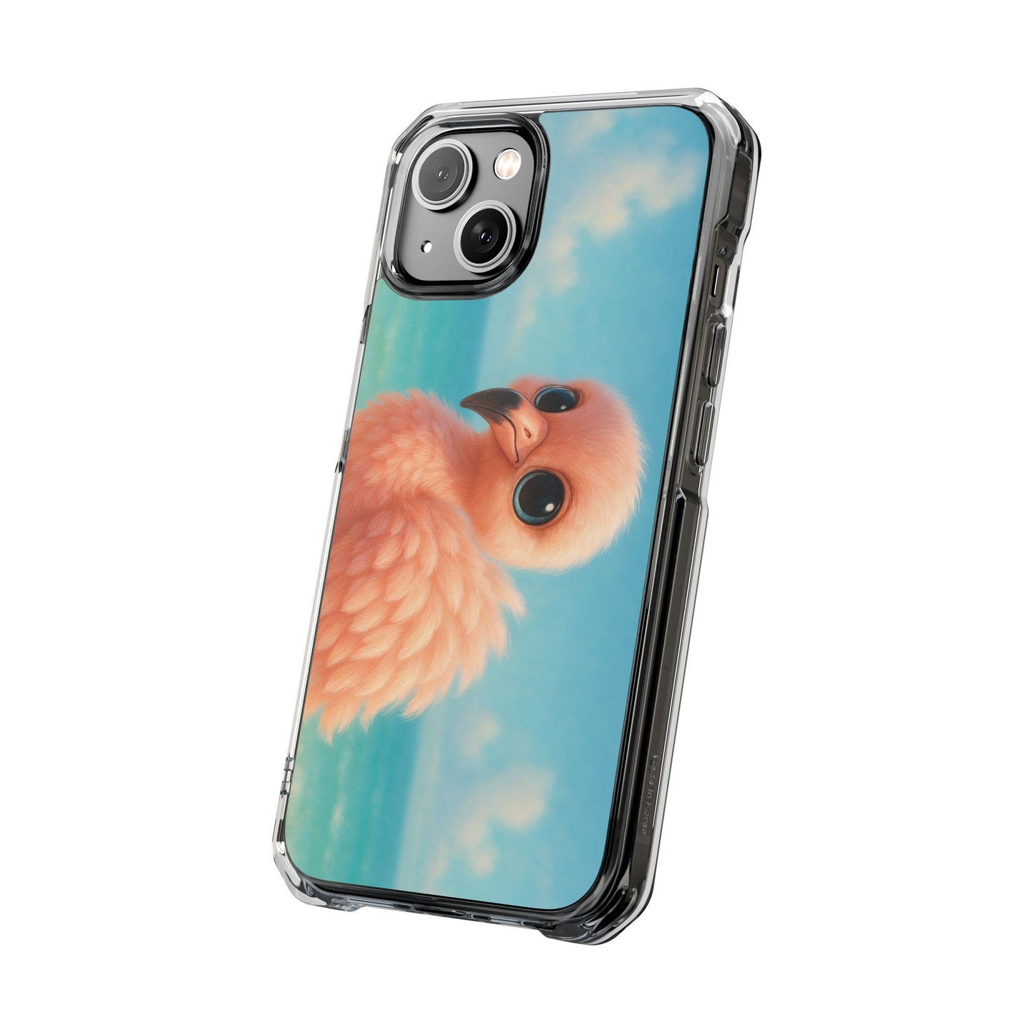 Baby Flamingo Magnetic Clear Phone Case, Many Models