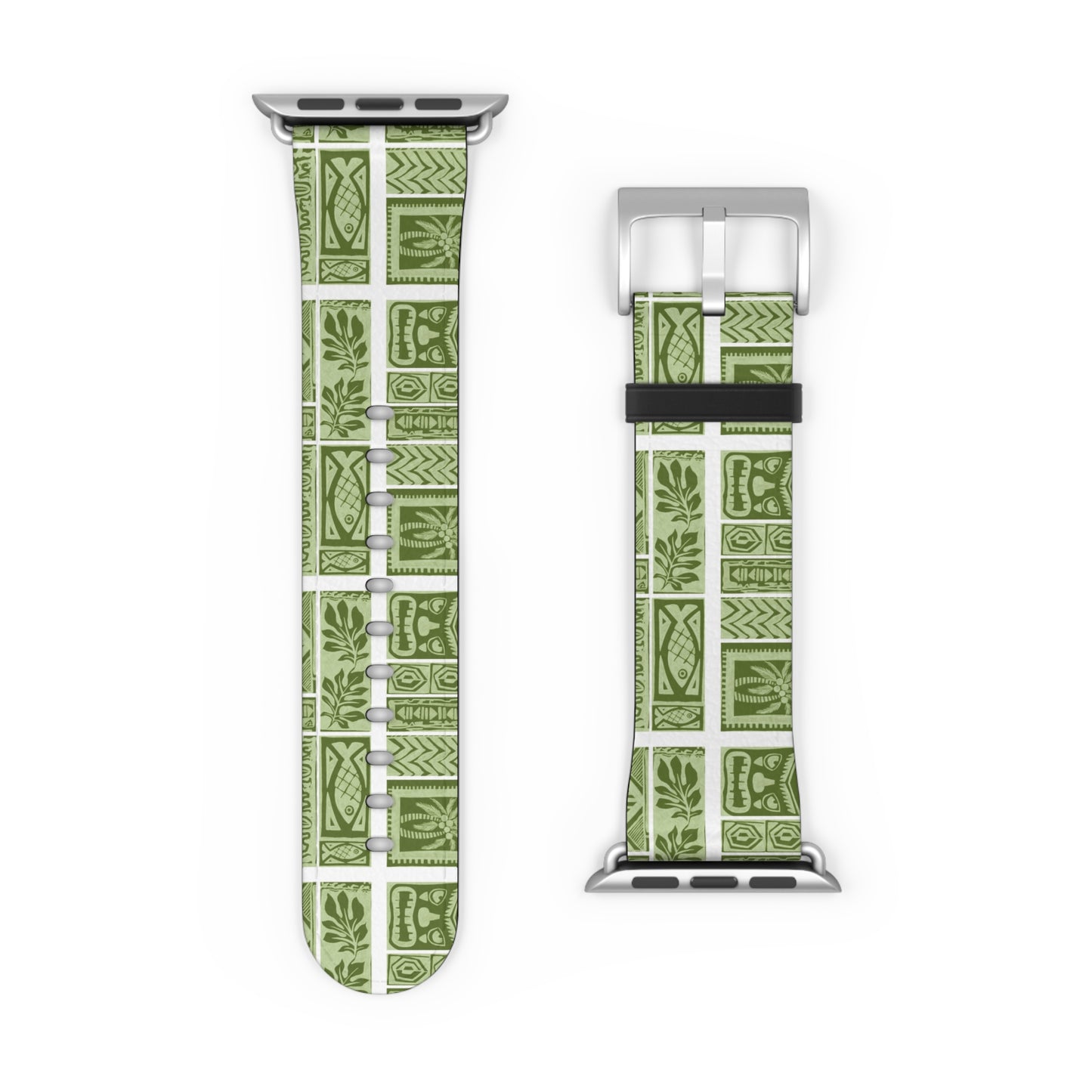 Apple Watch Band - Green Tiki Motifs