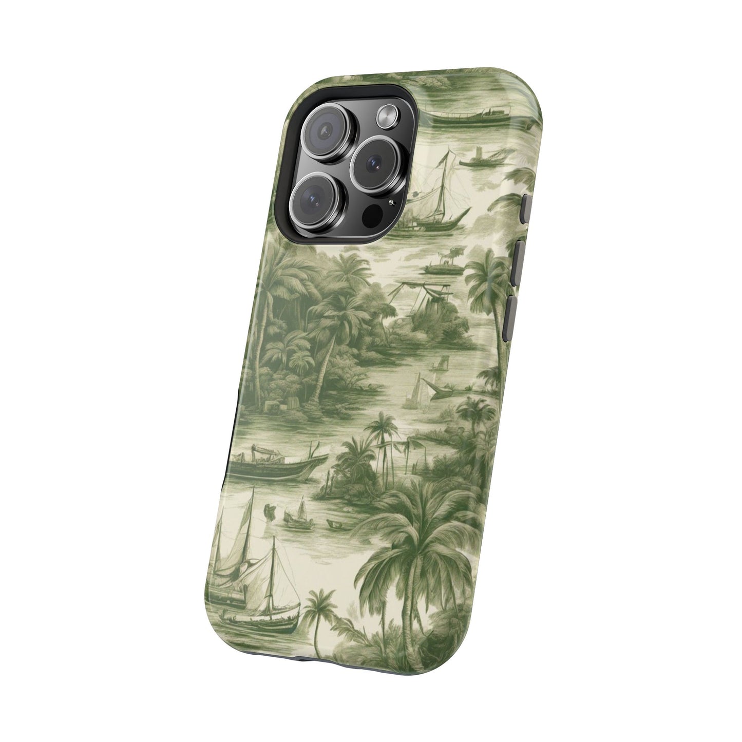 Magnetic Tough Cases, Tropical Toile #1, Green, Various Models