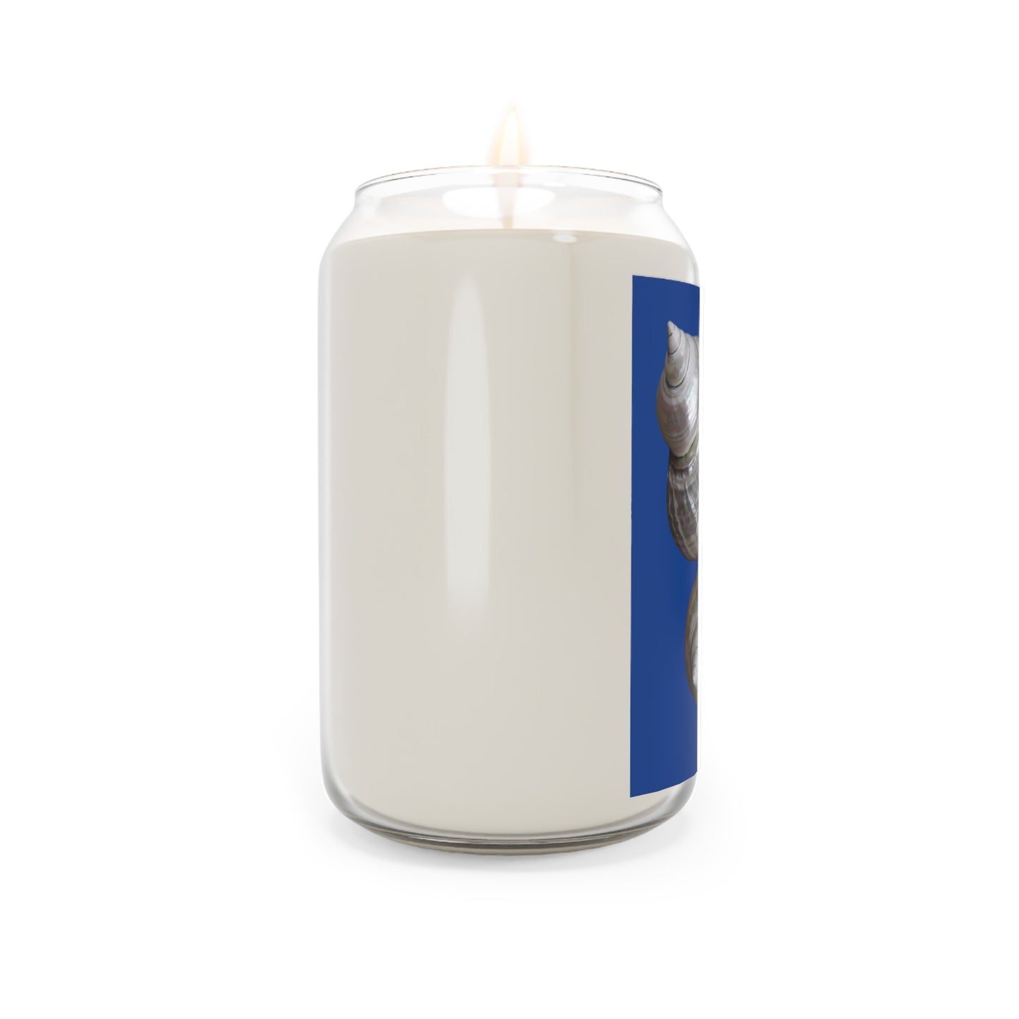 Scented Candle, 13.75oz - White Nautilus Trio, dark blue