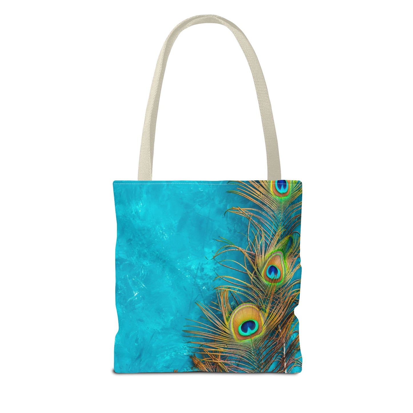 Peacock Turquoise Glow Tote Bag - 3 Sizes