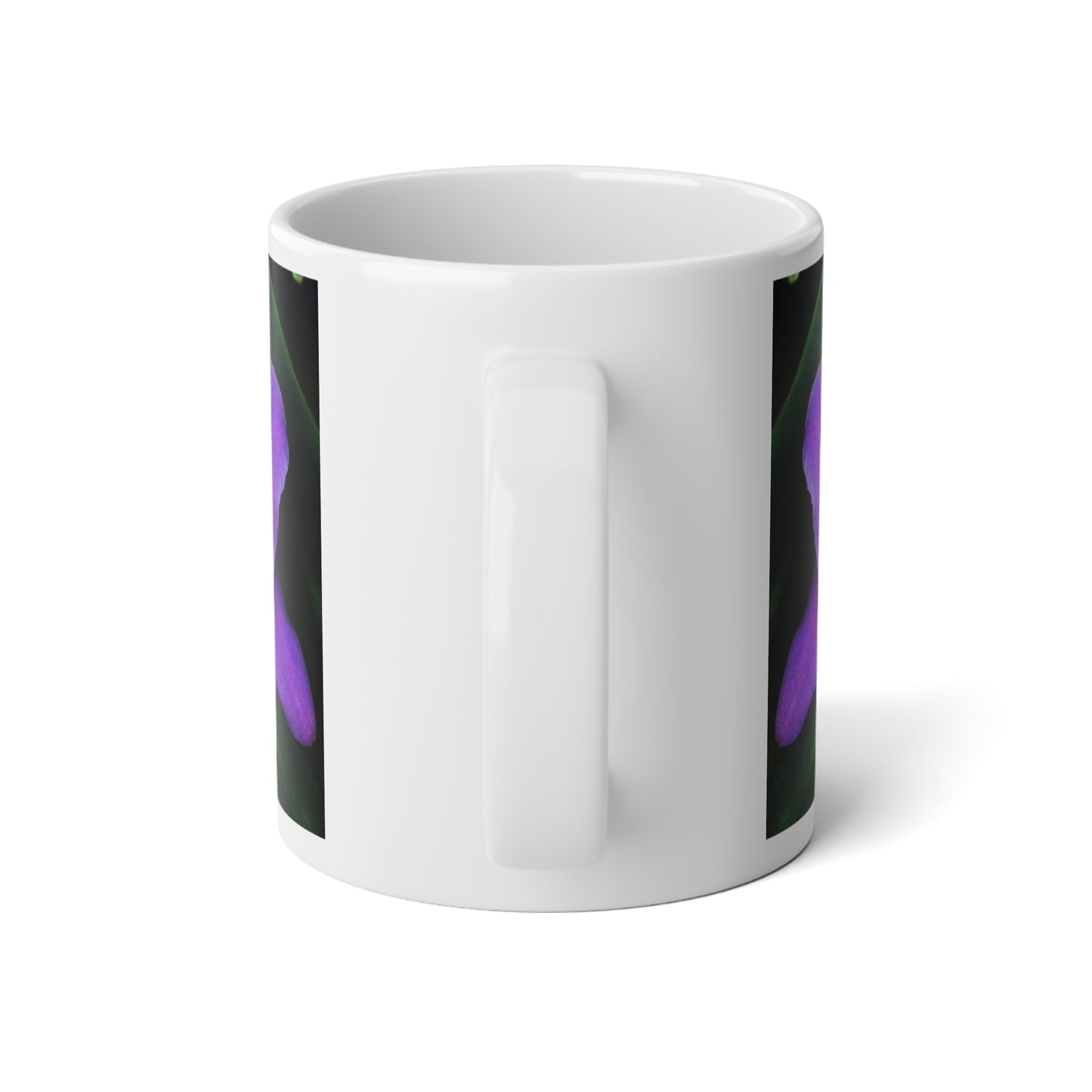 Floral Purple Orchid Jumbo Mug, 20oz | Tropical Coffee Cup, Gift for Plant Lovers