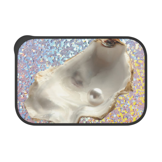 Bento Box with Utensils - Disco White Pearl Oyster