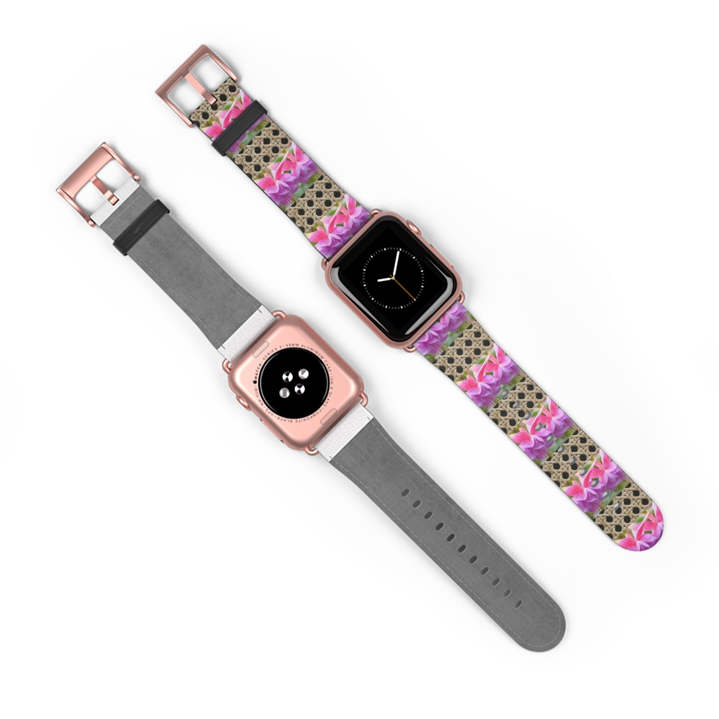 Apple Watch Band - Tropical Wicker and Two Fuchsias