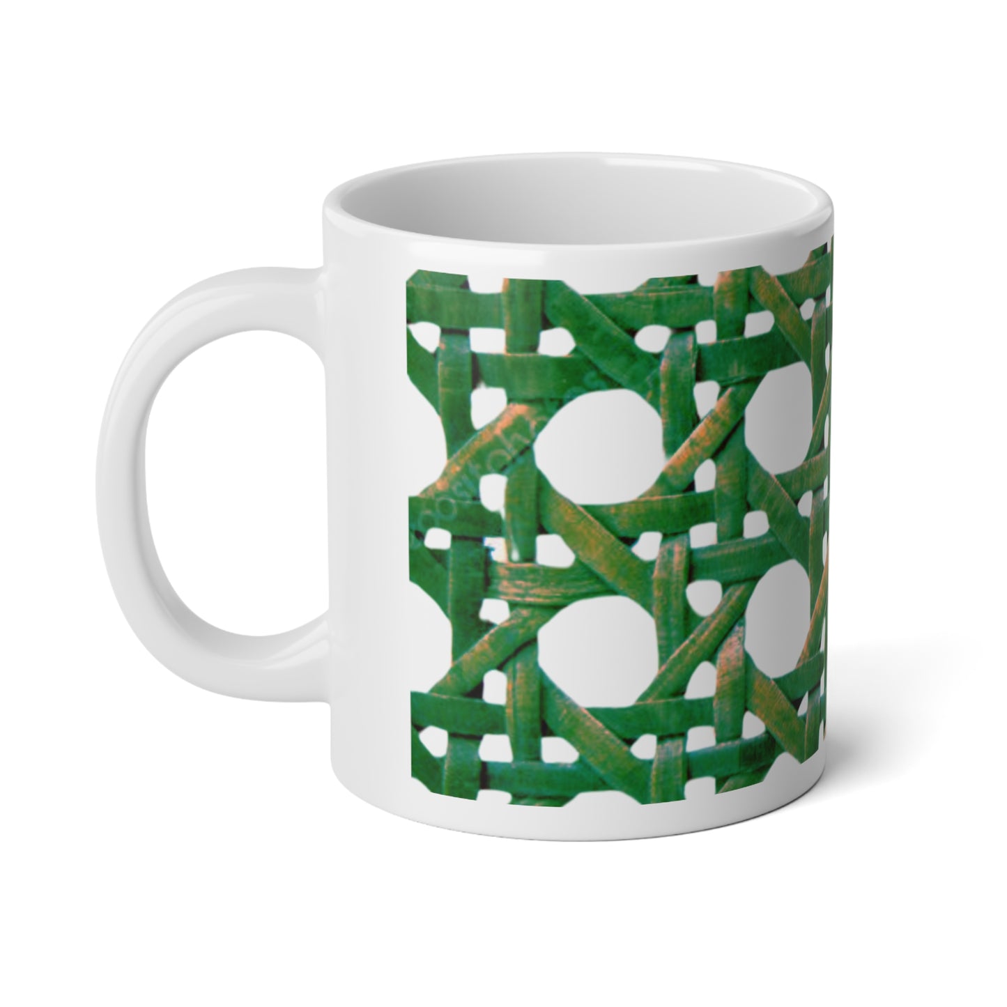 Jumbo Mug, 20oz, Chair Wicker Green | Tropical Coffee Cup