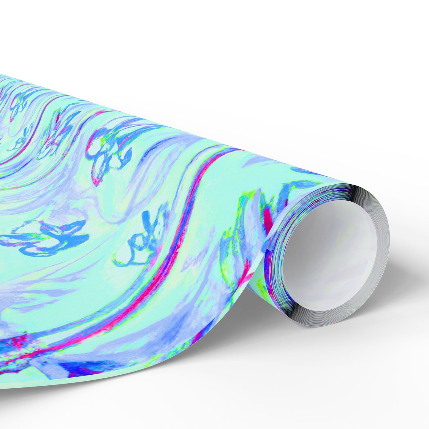 Wrapping Paper - Tropical Gift Wrap for All Occasions, 3 Sizes/2 Finishes / Tropical Doodles, Blue