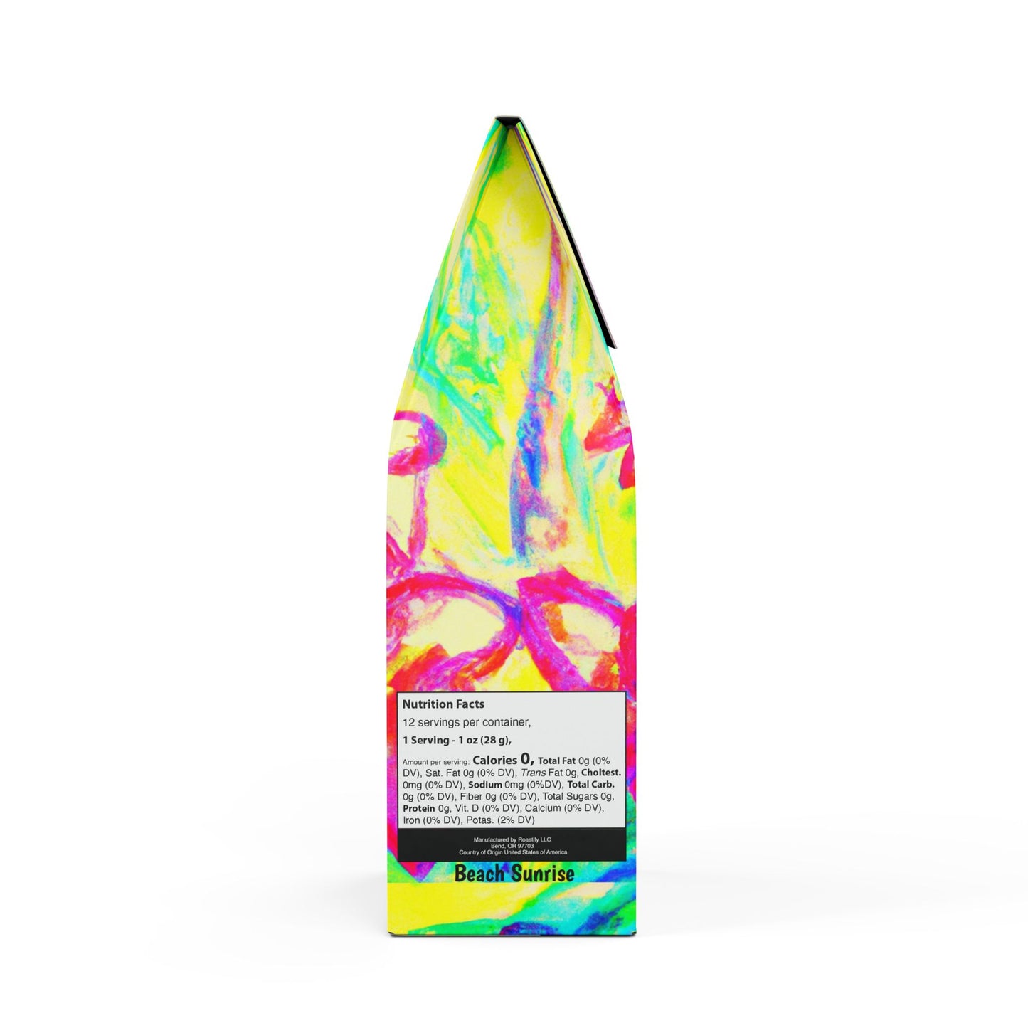 Beach Sunrise Blend™ (Light Roast) Specialty Grade Craft Coffee / Tropical Doodles, Yellow