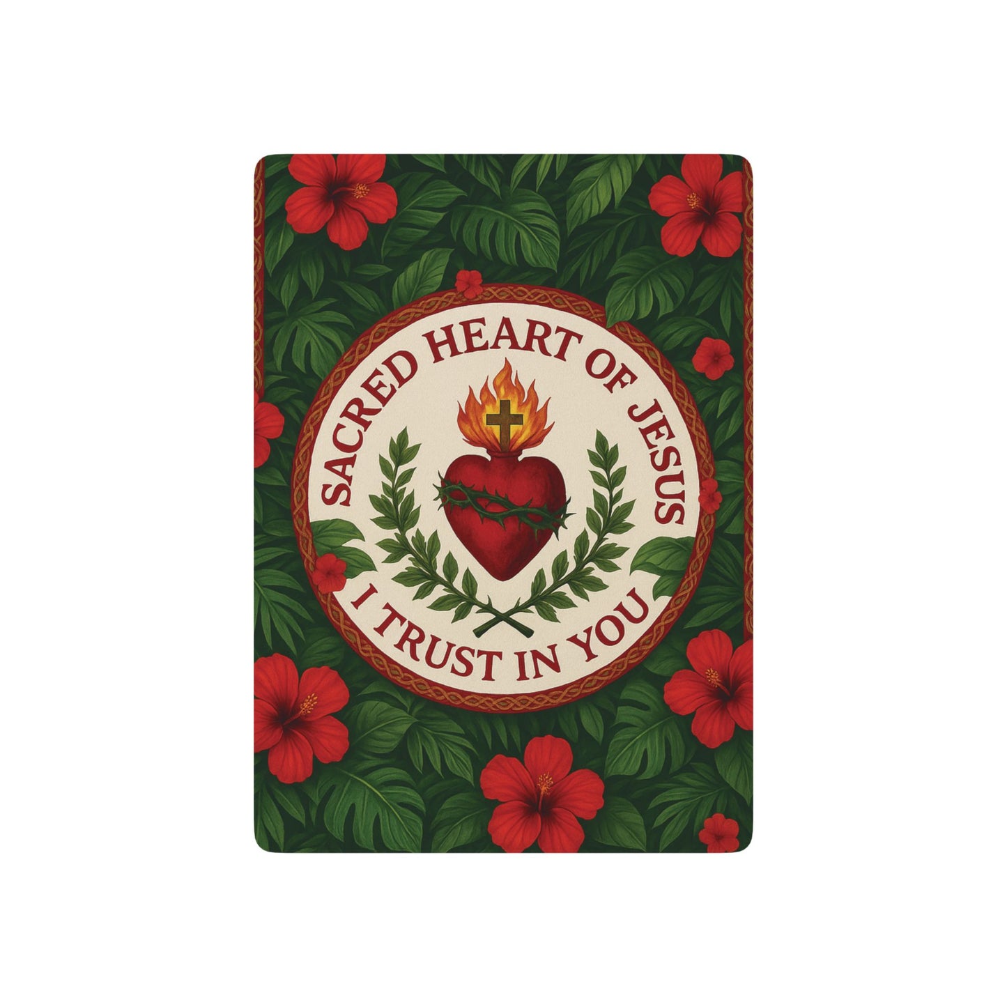 Religious Poker Playing Cards - "Sacred Heart of Jesus" Prayer