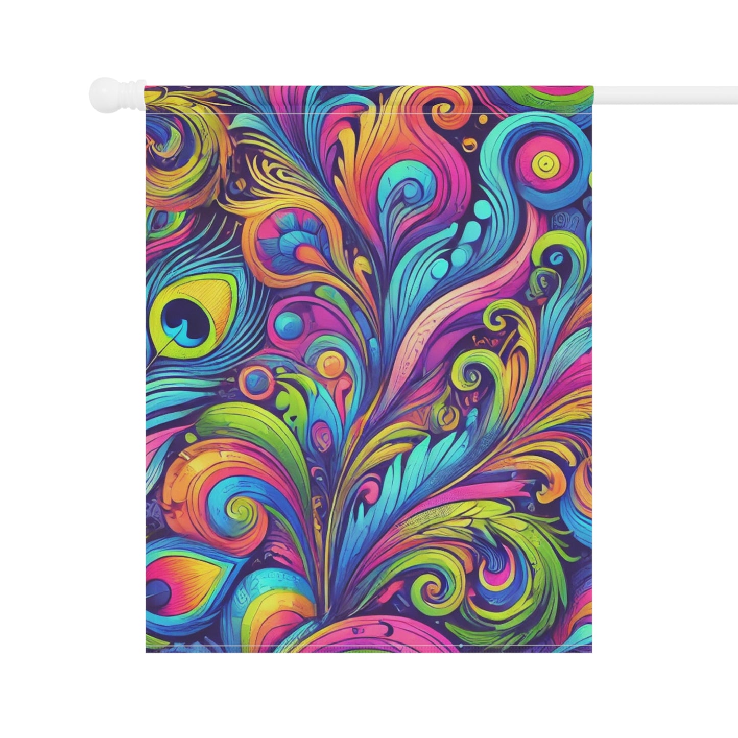 Tropical Garden Flag - Perfect for Outdoor Decor / Feather Currents Pop