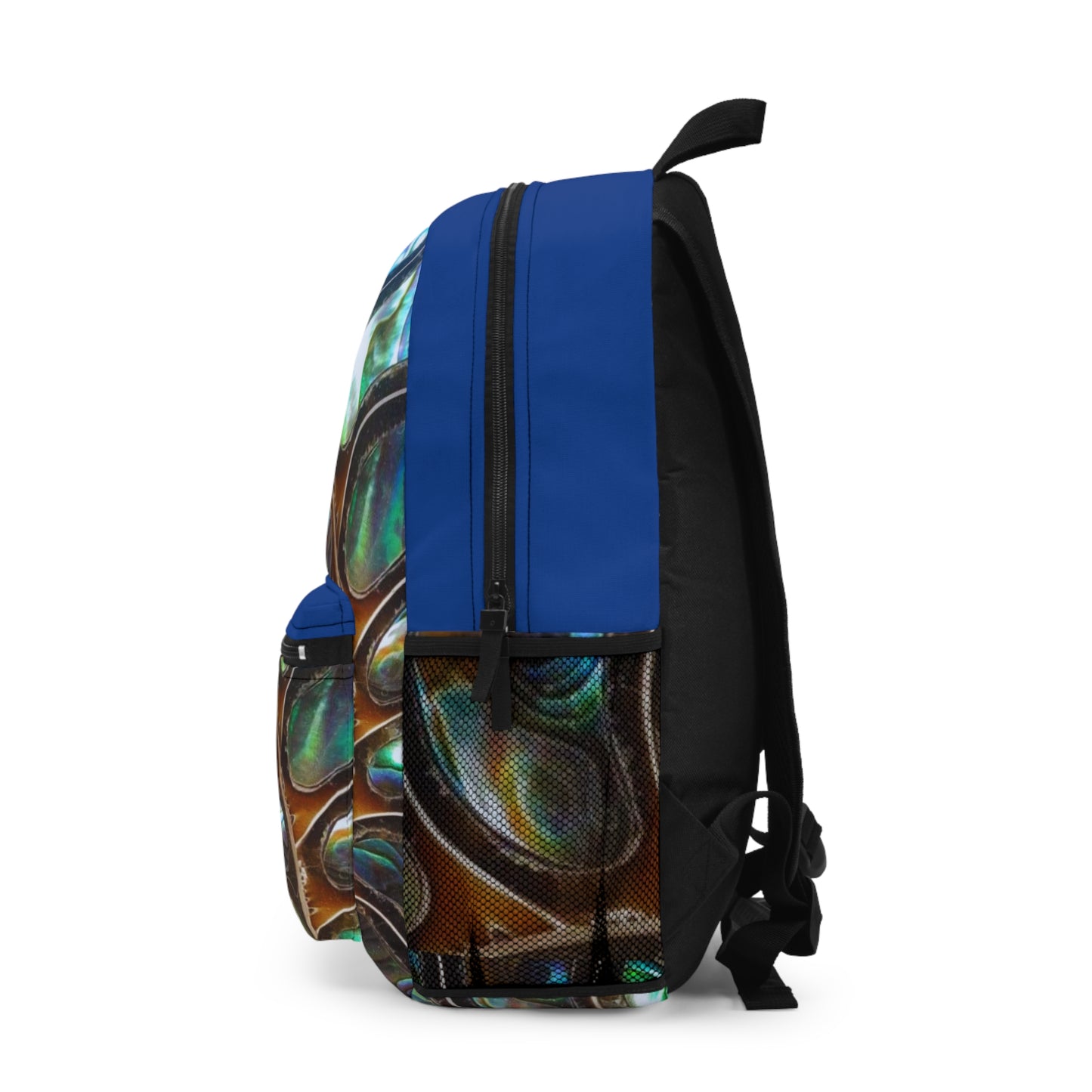 Tropical Backpack  / Ammonite and Abalone, Dark Blue