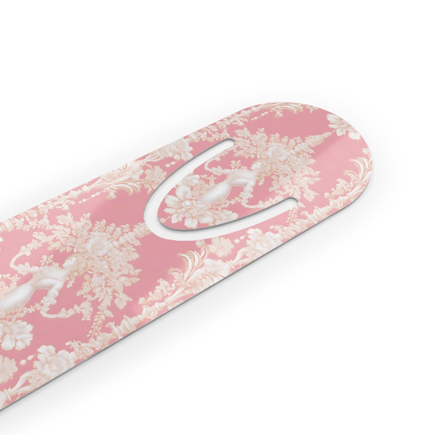 Bookmark - Aluminum, Pearl Lady Toile/Hibiscus Pink