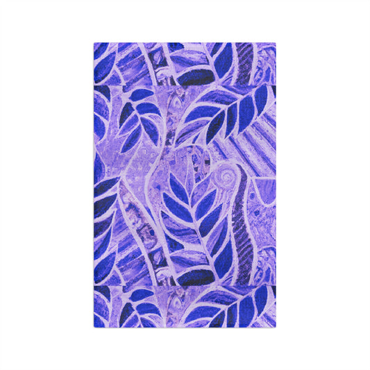 Microfiber Coffee/Tea Towel ~ Botanical Amazon Whimsy Purple