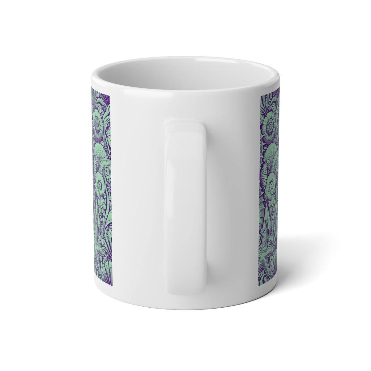 Jumbo Mug, 20oz, Seahorses Minty | Tropical Coffee Cup