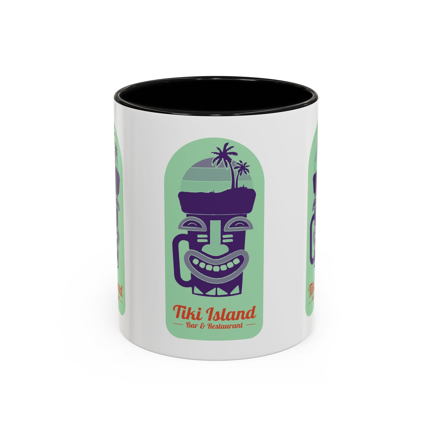 Tiki Island Accent Coffee Mug - Fun Tropical Drinkware for Beach Vibes, green